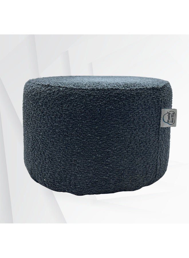 PixelsBeanBag Round Ottoman, Bouclé Fabric, for Living Room and Bedroom - Image 2