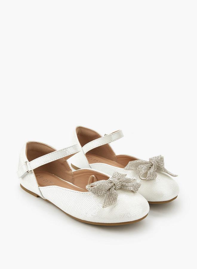 Celeste Girls Embellished Bow Ballerina Shoes Ramadan Collection - Image 3
