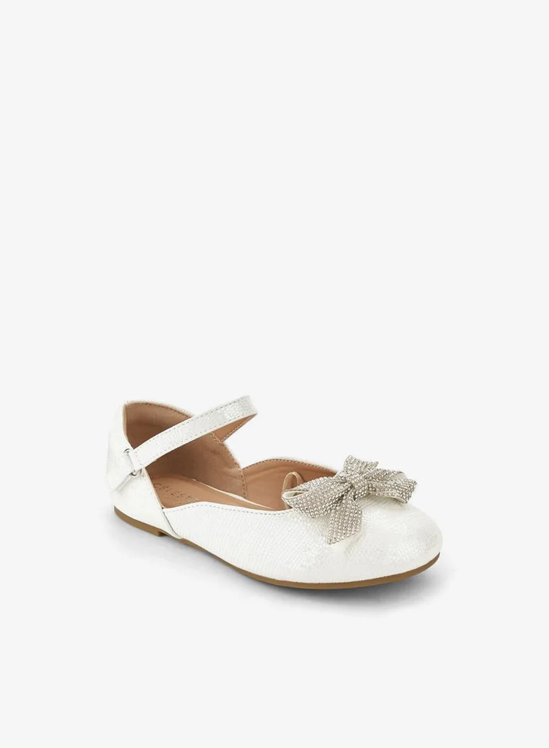Celeste Girls Embellished Bow Ballerina Shoes Ramadan Collection