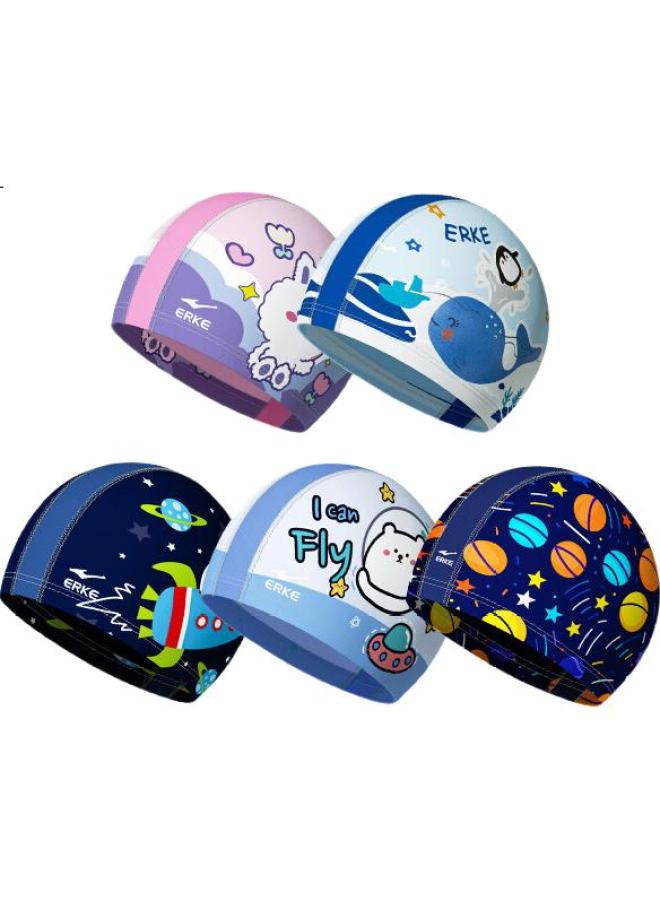ERKE Children'S Swimming Cap For Boys And Girls, Professional Comfortable Non-Slip Head Cloth Swim Cap For Long Hair Baby Ear Protection Hat - Image 3