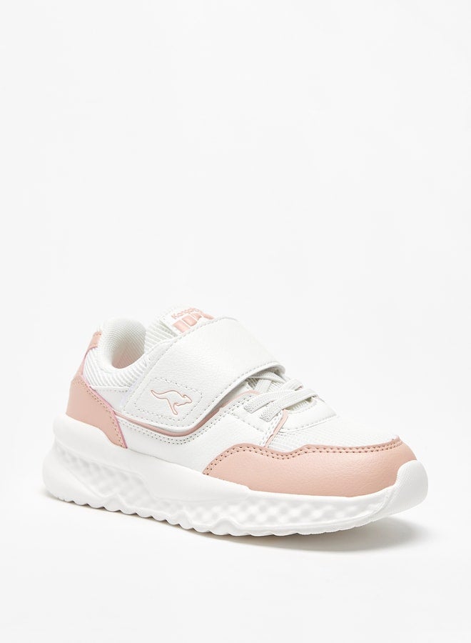 kangaROOS Girls' Panelled Sports Shoes with Hook and Loop Closure  - Image 1