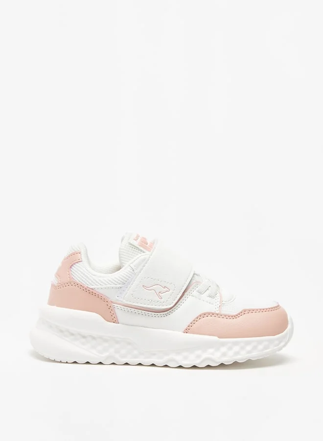 kangaROOS Girls' Panelled Sports Shoes with Hook and Loop Closure