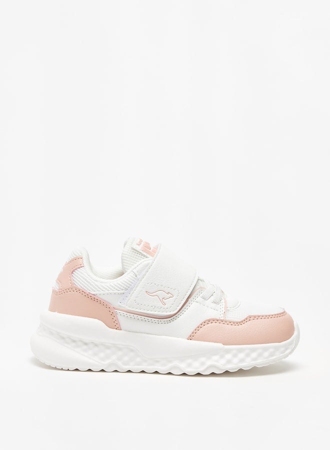 kangaROOS Girls' Panelled Sports Shoes with Hook and Loop Closure  - Image 3