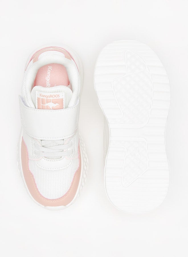 kangaROOS Girls' Panelled Sports Shoes with Hook and Loop Closure  - Image 4