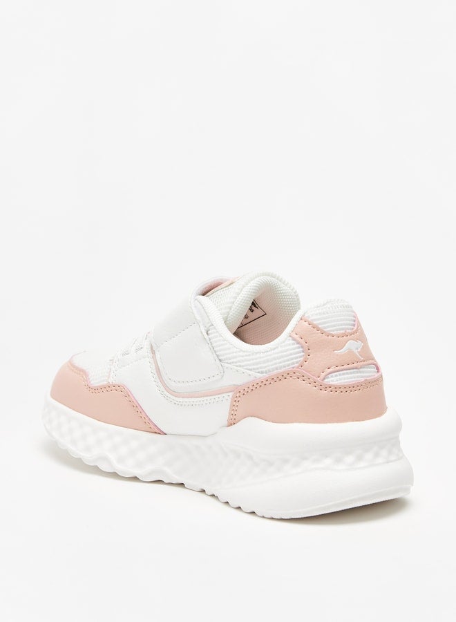 kangaROOS Girls' Panelled Sports Shoes with Hook and Loop Closure  - Image 2