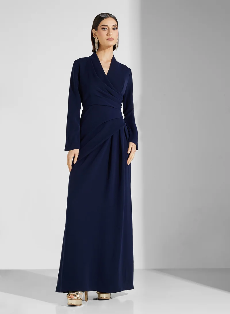ايرا Surplice Neck Maxi Dress