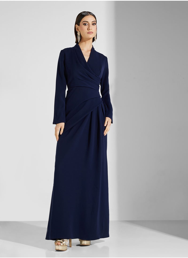 Iyra - Surplice Neck Maxi Dress - Image 1