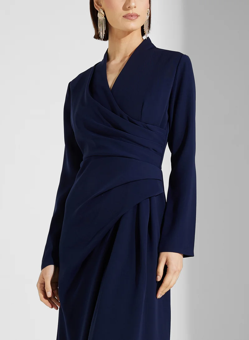 ايرا Surplice Neck Maxi Dress