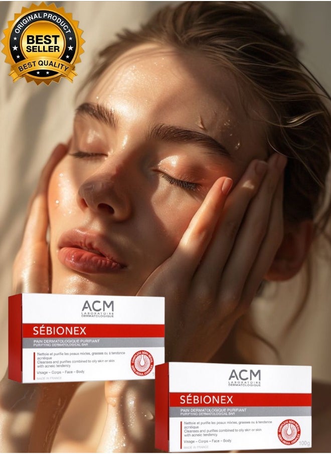 ACM 2 Pieces Sebionex Pain Dermatologique Purifiant Soap  - Image 1