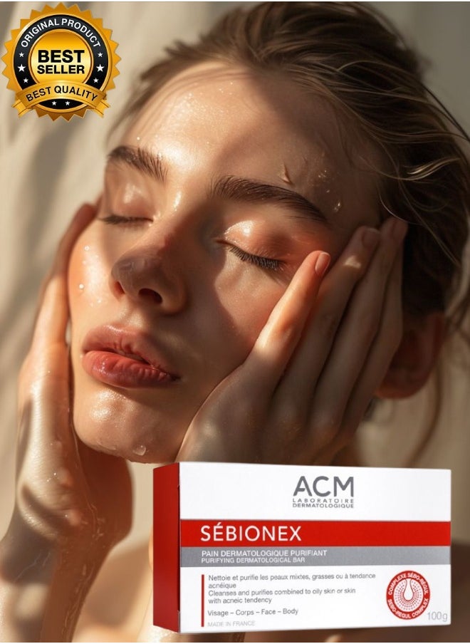 ACM 2 Pieces Sebionex Pain Dermatologique Purifiant Soap  - Image 2