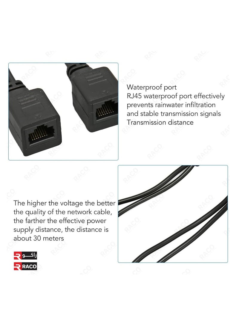 RACO RACO POE Adapter Splitter Kit RJ45 Stable Easy to Install Plug and Play POE Splitter Adapter Male Female for IP Camera  - Image 4