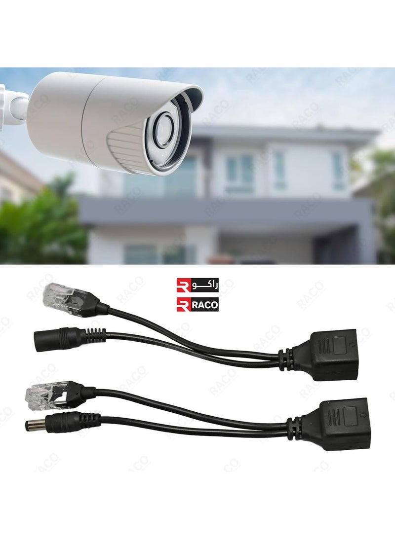 RACO RACO POE Adapter Splitter Kit RJ45 Stable Easy to Install Plug and Play POE Splitter Adapter Male Female for IP Camera  - Image 5