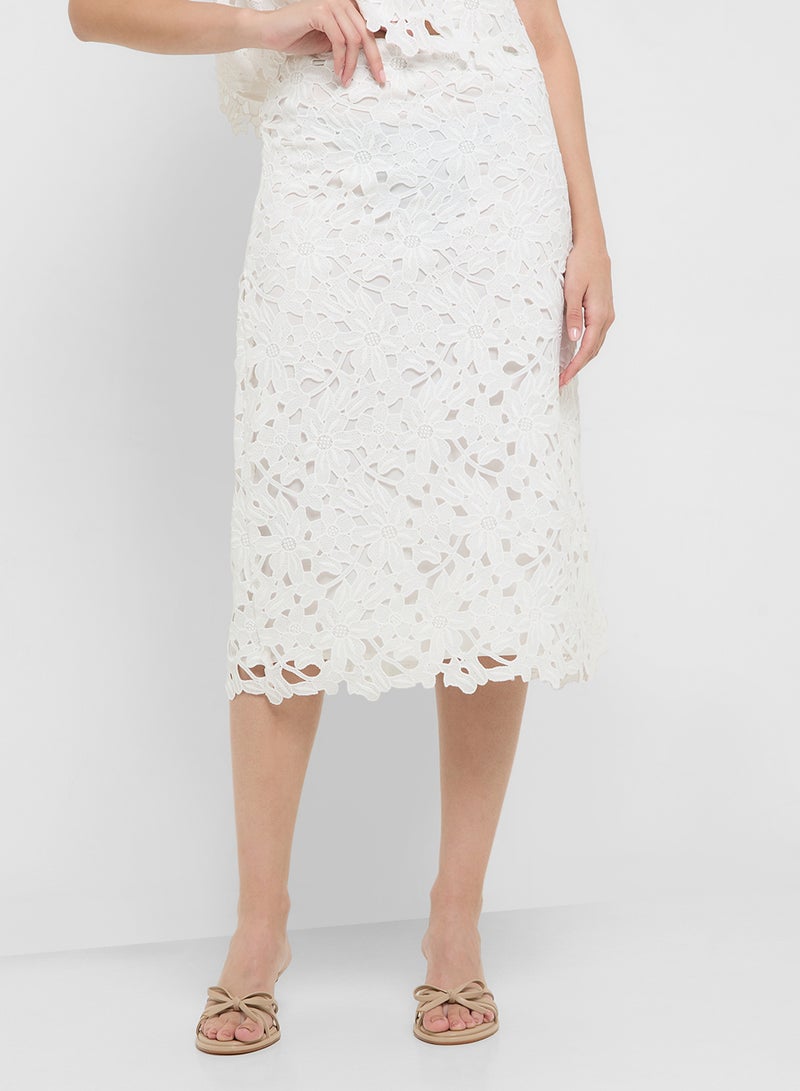 VERO MODA High Waist Calf Skirt - Image 1