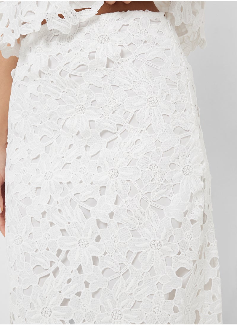 VERO MODA High Waist Calf Skirt  - Image 3