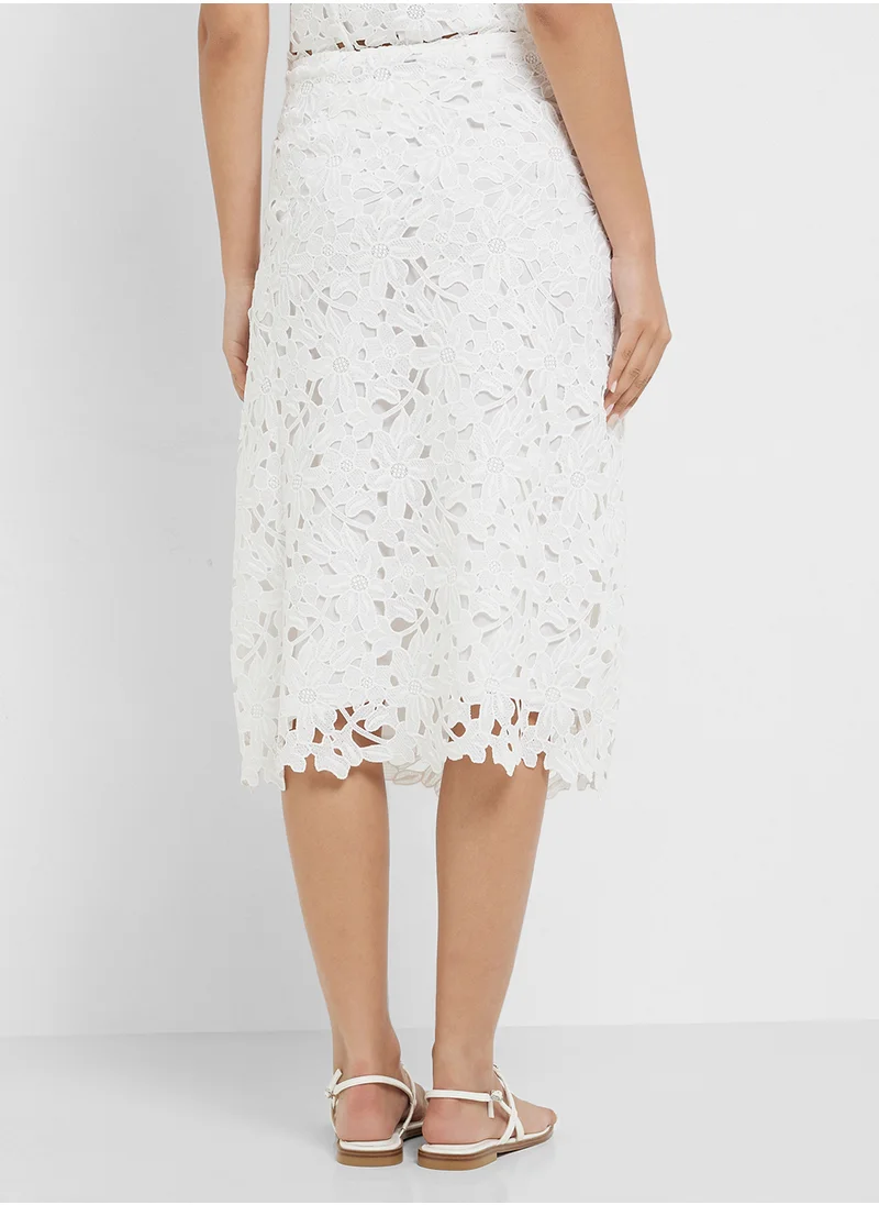 VERO MODA High Waist Calf Skirt