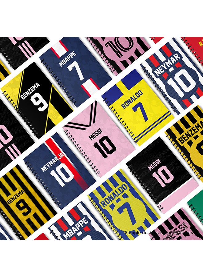 Stylizedd Designer A5 Spiral Notebook Memo Notepad Journal -  Football Player Name - Neymar Jr Jersey no 10 Design A - Image 2
