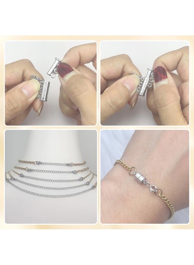 MKCYD Magnetic Jewelry Clasps for Necklace Extender and Necklace Layering Clasps,Multiple Styles Necklace Clasps and Closures for Jewelry Bracelet Anklet - Image 3