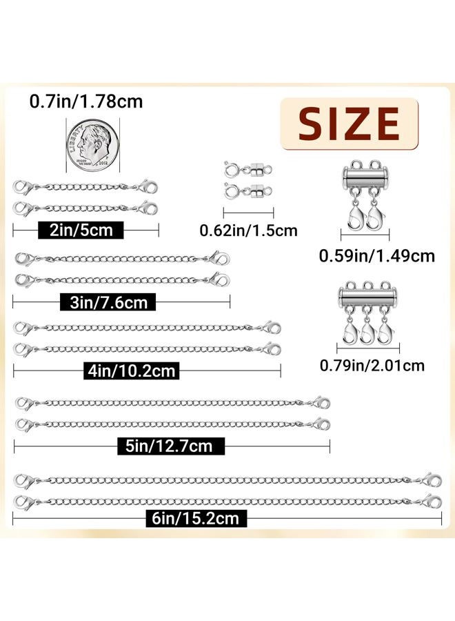 MKCYD Magnetic Jewelry Clasps for Necklace Extender and Necklace Layering Clasps,Multiple Styles Necklace Clasps and Closures for Jewelry Bracelet Anklet - Image 2