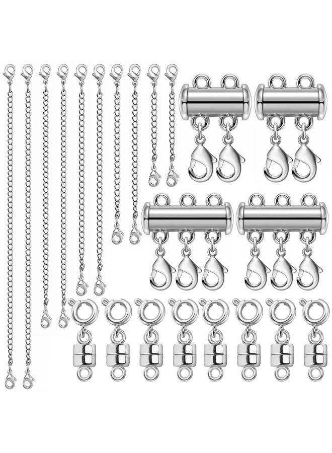 MKCYD Magnetic Jewelry Clasps for Necklace Extender and Necklace Layering Clasps,Multiple Styles Necklace Clasps and Closures for Jewelry Bracelet Anklet - Image 1