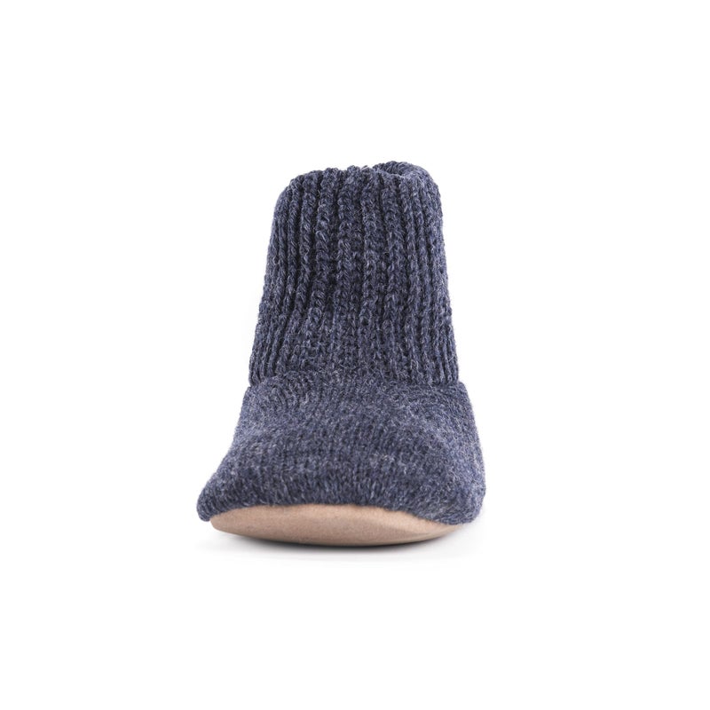 MUK LUKS Men's Morty Ragg Wool Slipper Sock, Navy, Small - Image 5