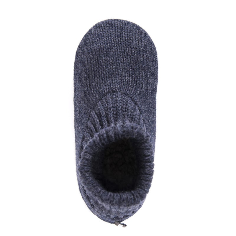 MUK LUKS Men's Morty Ragg Wool Slipper Sock, Navy, Small - Image 2