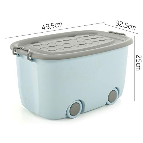 Ash  Roh Ash & Roh® Large Plastic Stackable Toy Chest Organizer Storage Rectangular Box with Lid for Kids, Multicolor (1 STORAGE BOX) - Image 3