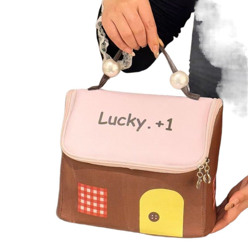 Dopamine House Cosmetic Bag Women'S Large Capacity Partition Portable Waterproof Travel Portable Storage Bag - Image 5