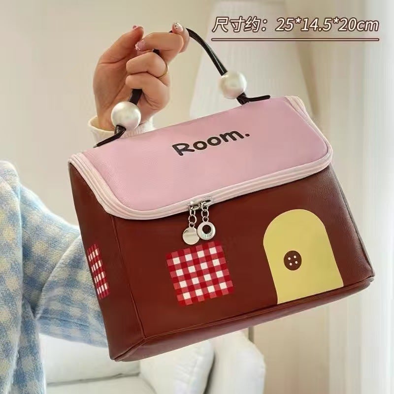 Dopamine House Cosmetic Bag Women'S Large Capacity Partition Portable Waterproof Travel Portable Storage Bag - Image 1