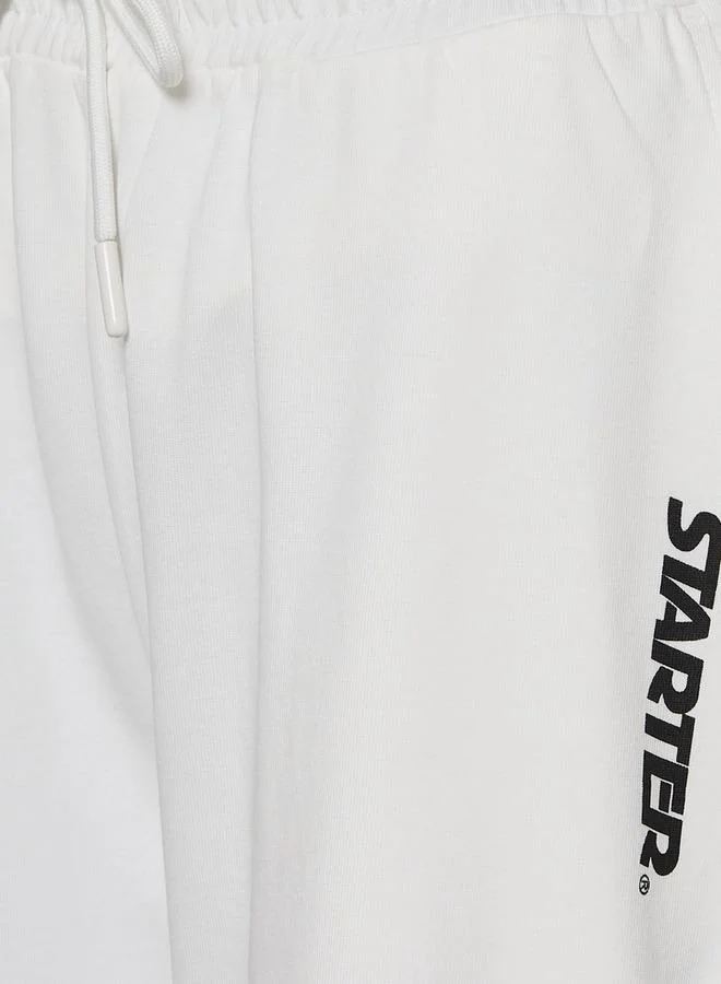 سبلاش فيڤ Wide Leg Mid Rise Joggers with Text Print