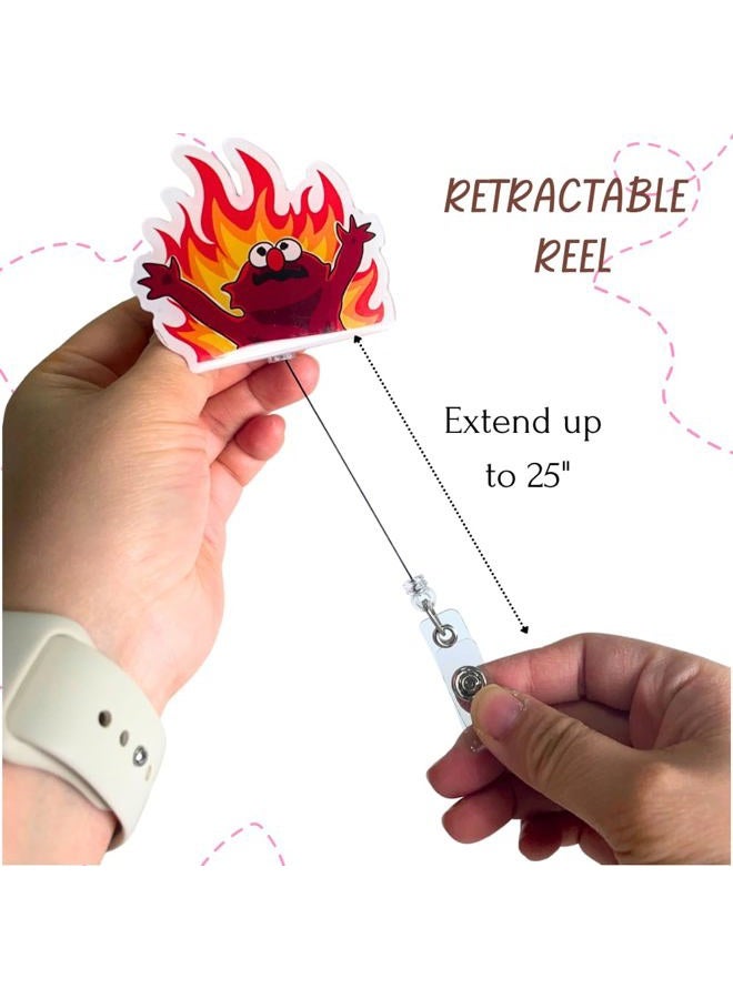 YJ PREMIUMS All of My Systems are Nervous Badge Reel Funny Silly Goose Cute ID Holder for Nurse Student Teacher Pharmacy Pediatric Physical Therapy Medical Assistant Accessories Retractable Clip Office Gift - Image 3