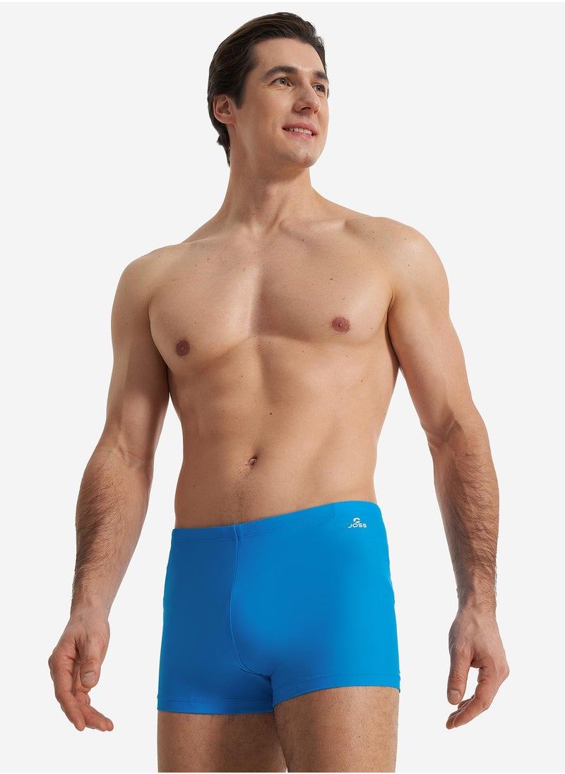 Joss Joss Men's Swimming Trunks-Shorts Blue – Elastic Fit, Adjustable Drawcord Waist, Abrasion-Resistant, Durable for Long-Term Use  - Image 1