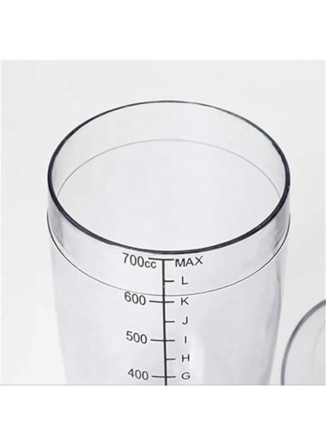 هوكور كوب خلط كوكتيل بلاستيكي 24 اونصة من ساب وولف، كوب خلط يدوي مع موازين، اداة بار شفافة، هزازات نادل للمشروبات المختلطة والمارغريتا والكحول - Image 3