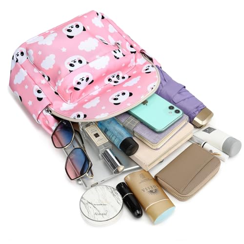 Yusudan Panda Mini Backpack for Women Girls, Small Backpack Purse for Teens Kids School Travel (Pink) - Image 3