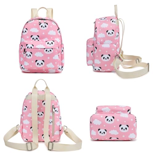 Yusudan Panda Mini Backpack for Women Girls, Small Backpack Purse for Teens Kids School Travel (Pink) - Image 5