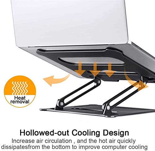 Suturun Adjustable Laptop Stand,Suturun Aluminum Laptop Computer Stand Rriser&Multi-Angle Stand with Heat-Vent to Elevate Laptop Holder Compatible for Mac,Notebook,MacBook Pro/Air,Lenovo,Dell More10-17 Laptop - Image 4