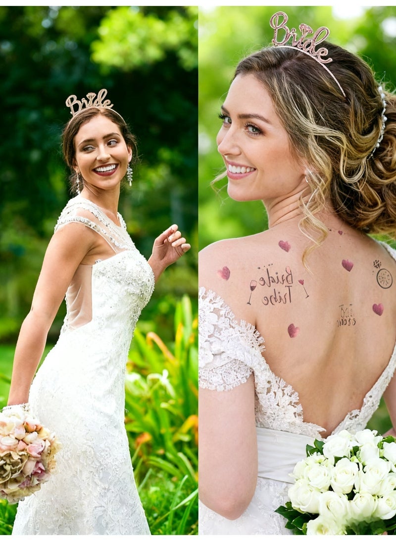 أُذْرِيَّة مجموعة زينة العروس المستقبلية تاج العروس نظارة العروس لافتة مسبقة الوصل هدايا العروس المستقبلية زينة الزفاف - Image 3