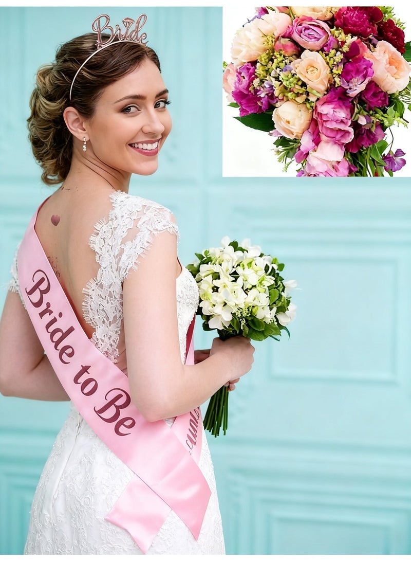 أُذْرِيَّة مجموعة زينة العروس المستقبلية تاج العروس نظارة العروس لافتة مسبقة الوصل هدايا العروس المستقبلية زينة الزفاف - Image 4