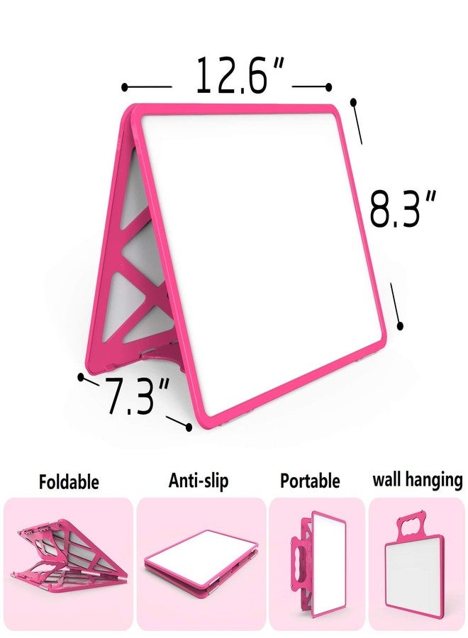 ALL SUMMER Small Dry Erase White Board with Stand, Double Sided Dry Erase Board for Kids, Foldable Small White Board Portable Mini Whiteboard with Lines & Holder for Home School Office - Image 2