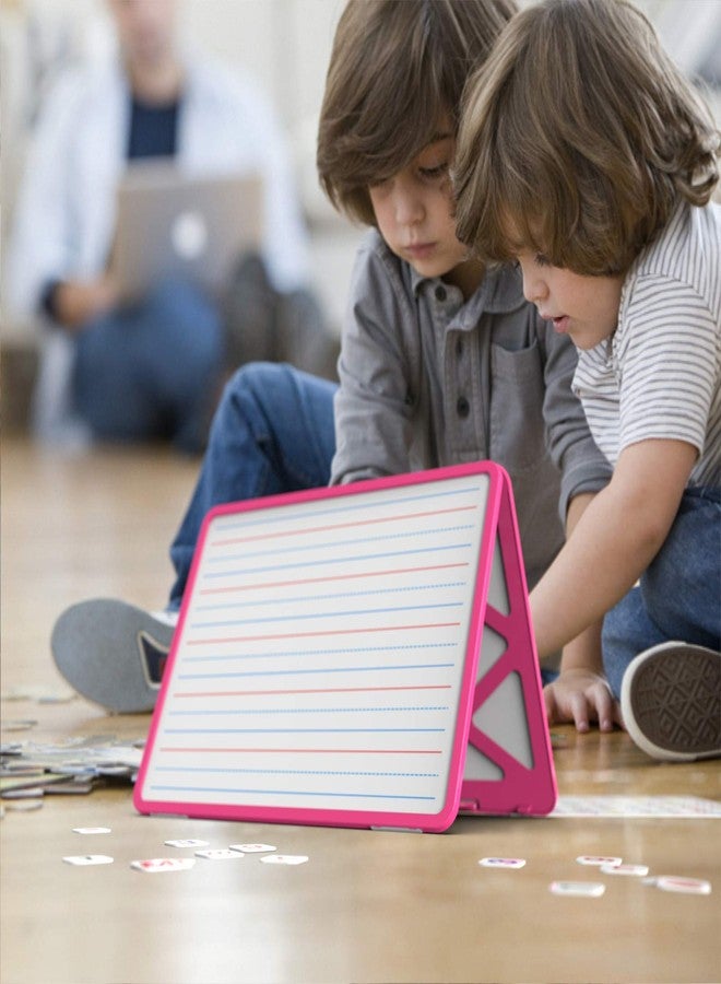 ALL SUMMER Small Dry Erase White Board with Stand, Double Sided Dry Erase Board for Kids, Foldable Small White Board Portable Mini Whiteboard with Lines & Holder for Home School Office - Image 5