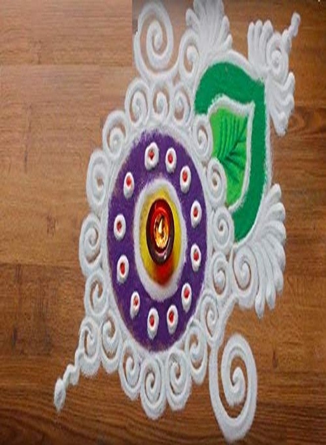 DBY Diwali Floor White Rangoli Powder 500grams White Color Rangoli Powder for Diwali Navratri Pongal Pooja Mandir - Image 3