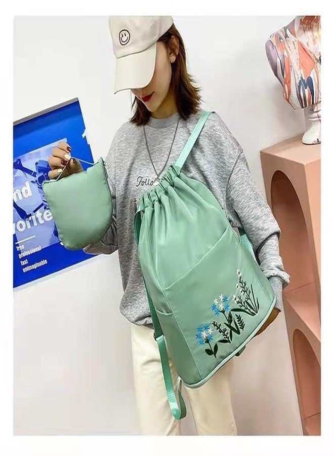 DEVANI IMPEX Female Multicolor Foldable Waterproof Drawstring Ladies Backpack Large Capacity Folding Travel Bag Travel Duffel Backpack Waterproof Travelling Bag Flower Print Bag (Multi Color) - Image 4