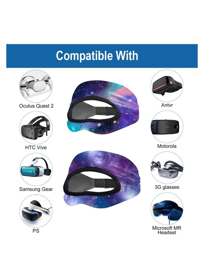 SYOSI SYOSI VR Mask Sweat Band, Replace Silicone Face Cover Pad Adjustable Breathable for Oculus Quest 2, HTC Vive, PS, Gear, VR Workouts  - Image 4
