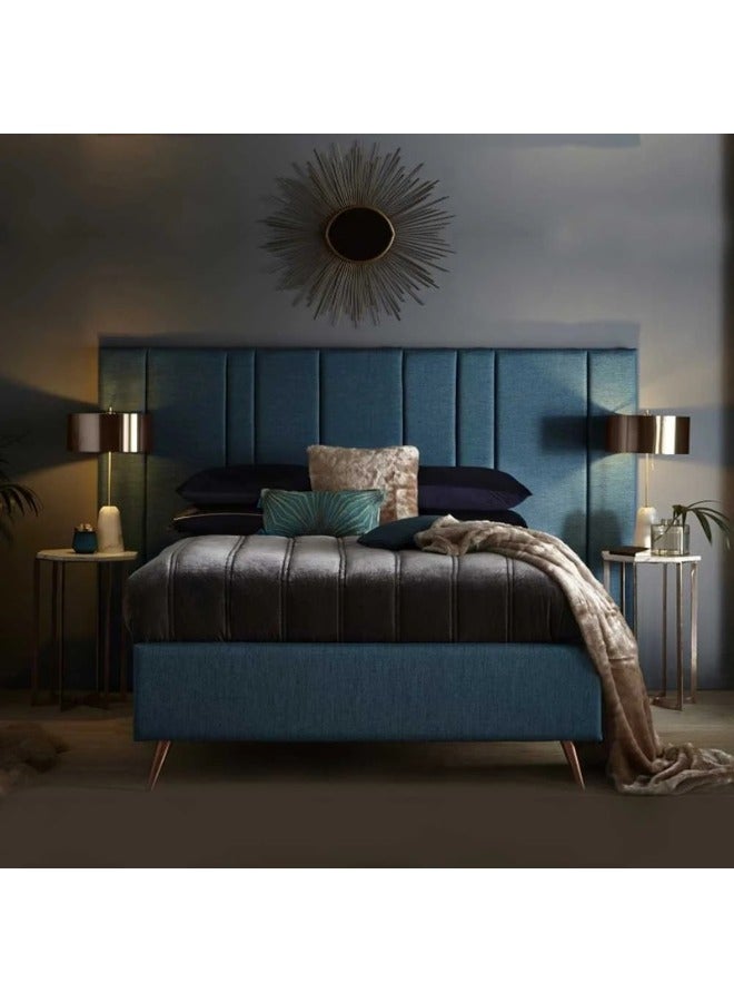 KUSTOMDECO Harmony Dreamer Mid-Century Modern Upholstered Wall panel Bed - Customizable Design for UAE Bedroomsc 