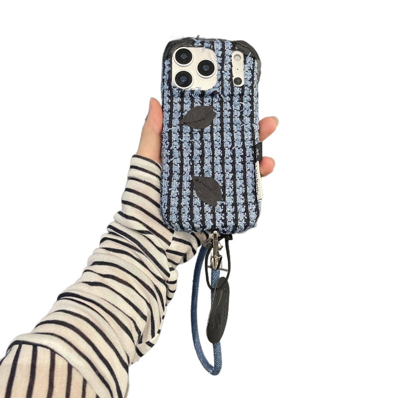 Protective Case, Shockproof Cover for iPhone 15 / 15 Plus / 15 Pro / 15 Pro Max, Drop Protection, Blue, Denim Texture - Image 3