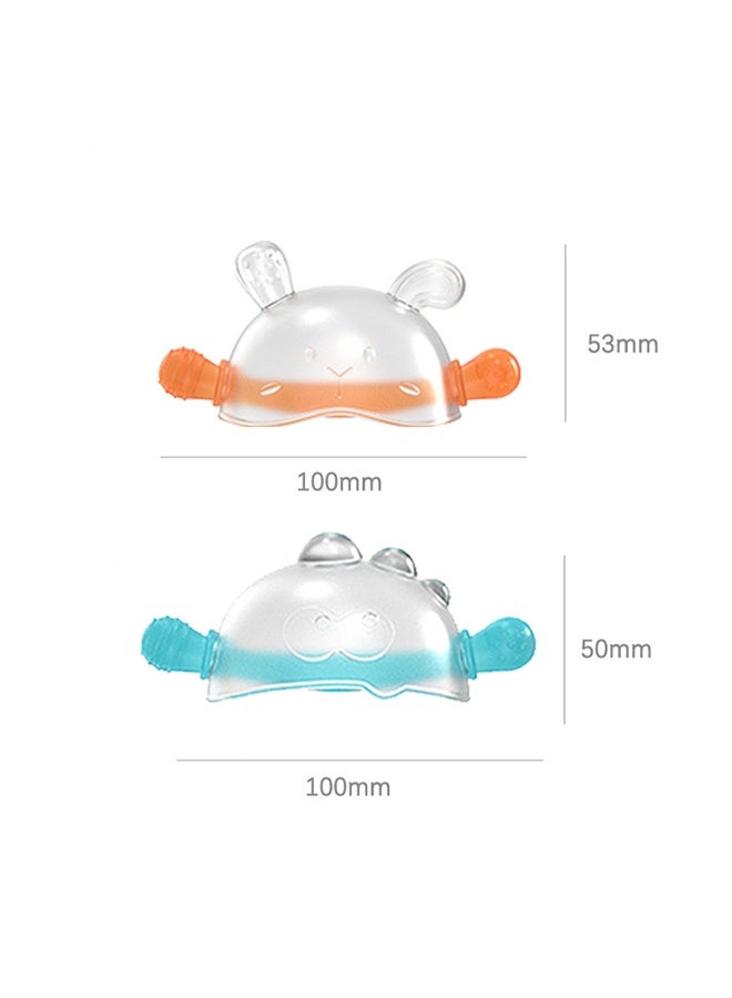 إم إكس إن 3 قطع من ألعاب التسنين للأطفال - عضاضات سيليكون ناعمة - ألعاب تسنين للأطفال مصنوعة من السيليكون الغذائي، عضاضة عضوية، ناعمة وآمنة للمضغ، لتخفيف آلام الأطفال، قطعة واحدة سهلة الإمساك، ألعاب سيليكون سائلة قابلة للغلي (أخضر، برتقالي، أصفر) - Image 2