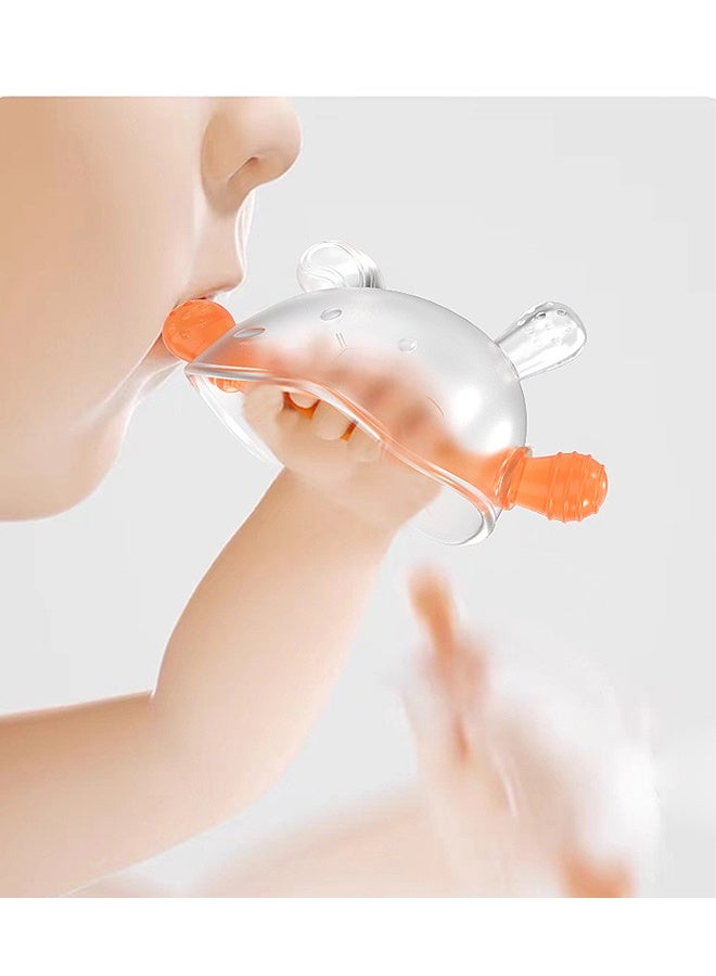 إم إكس إن 3 قطع من ألعاب التسنين للأطفال - عضاضات سيليكون ناعمة - ألعاب تسنين للأطفال مصنوعة من السيليكون الغذائي، عضاضة عضوية، ناعمة وآمنة للمضغ، لتخفيف آلام الأطفال، قطعة واحدة سهلة الإمساك، ألعاب سيليكون سائلة قابلة للغلي (أخضر، برتقالي، أصفر) - Image 3