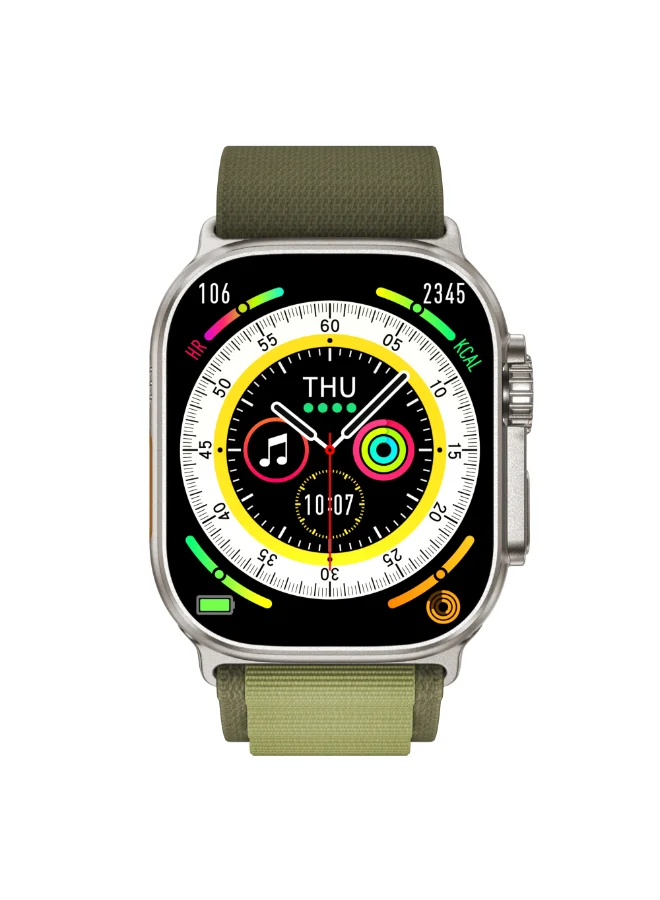 KENNETH SCOTT Unisex Silicone & Nylon Smart Watch KULMX-SSBBH - 43.5 mm