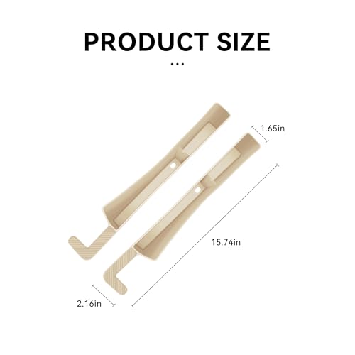 Tioollev 2PCS Car Seat Gap Filler, Automotive Seat Organizer Fill The Gap Between Seat and Console, Universal Car Storage Box Inserts Fill The Gap Between Seat &Console for Coins Wallets Keys (Beige) - Image 2