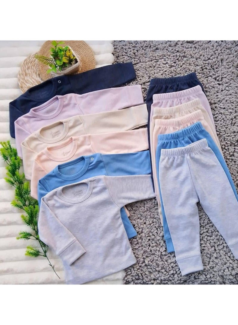 Funny Bunny Pack of 2 Cotton Thermal Pyjama Set, Long Sleeve T-Shirt and Pants for Baby - Image 3