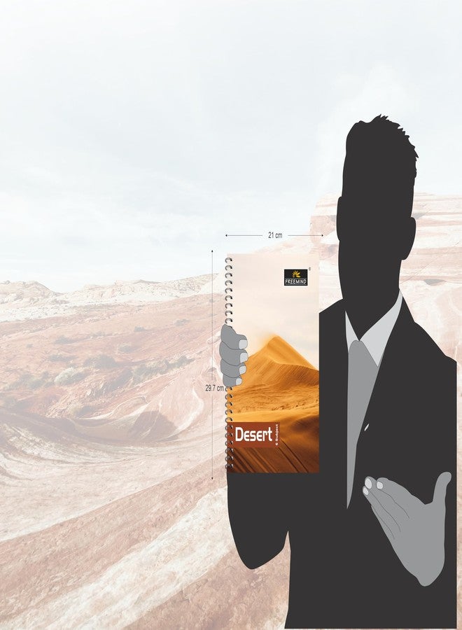 Freemind Desert Series A4 Notebook, 29.7 x 21 cm, 400 Pages, 6 Subject Unruled, Pack of 2 - Image 3